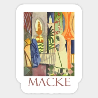 In the Temple Hall by August Macke Sticker